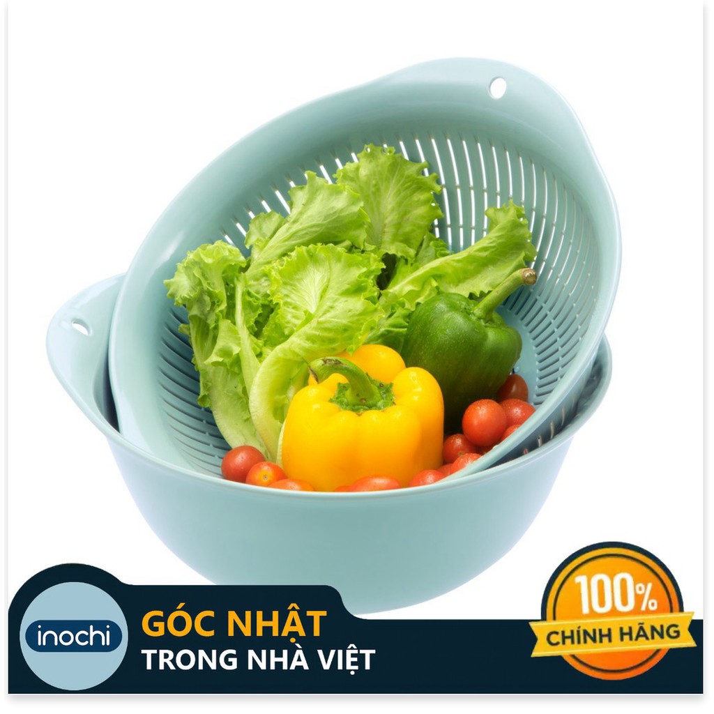 Bộ thau rổ Cao Cấp Yoko Inochi  Nhật Bản- Loại 23cm Nhựa Cao Cấp Chắc Chắn Sang Trọng Gọn Gàng An Toàn Cho Sức Khoẻ.