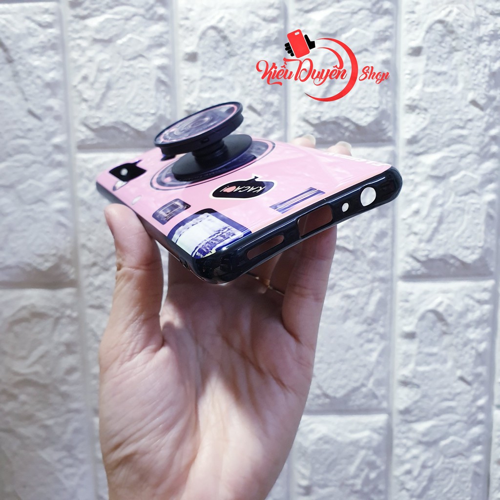 Ốp lưng Realme 5 Pro hình máy ảnh kèm giá đỡ và dây đeo