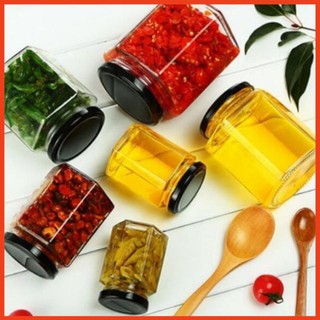 Hủ lục giác thuỷ tinh 100ml 200ml 280ml 380ml 500ml