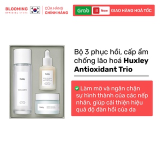 Bộ 3 dưỡng ẩm, phục hồi, chống lão hoá cho da cao cấp Huxley Antioxidant Trio