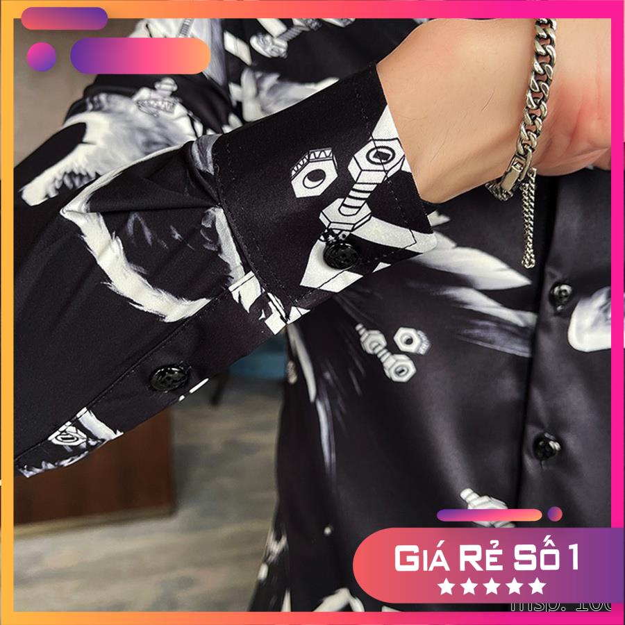 Áo sơ mi TSM Họa Tiết cánh chim thời thượng mã 105 và 106