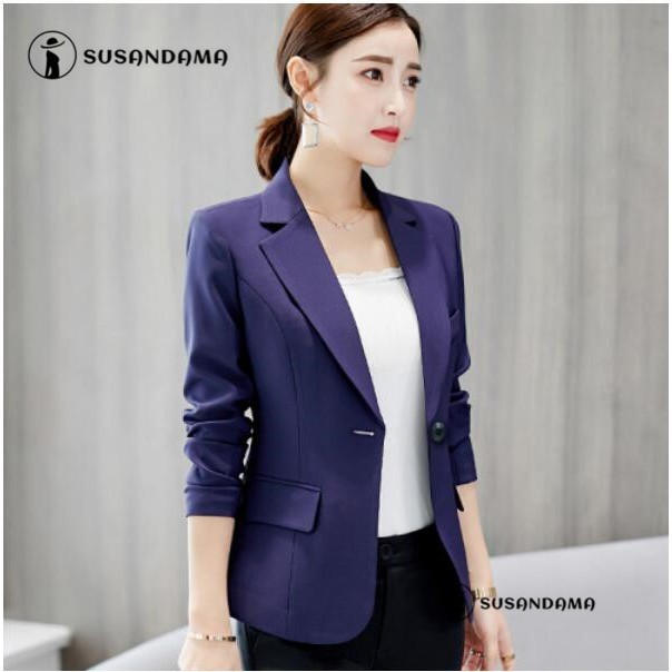 Áo khoác Blazer phối nút thời trang công sở cho nữ