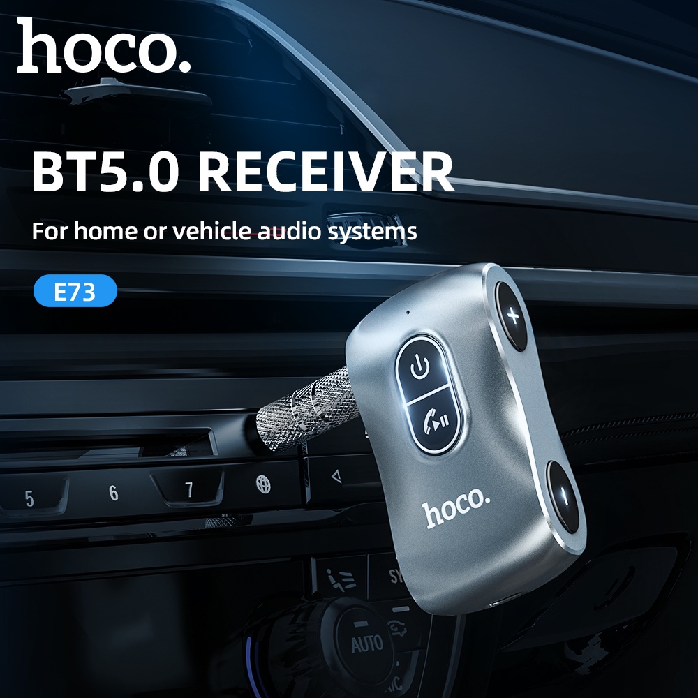 Bộ thu âm thanh HOCO. E73 100% bluetooth 5.0 giắc cắm 3.5mm hỗ trợ thẻ TF cho xe hơi