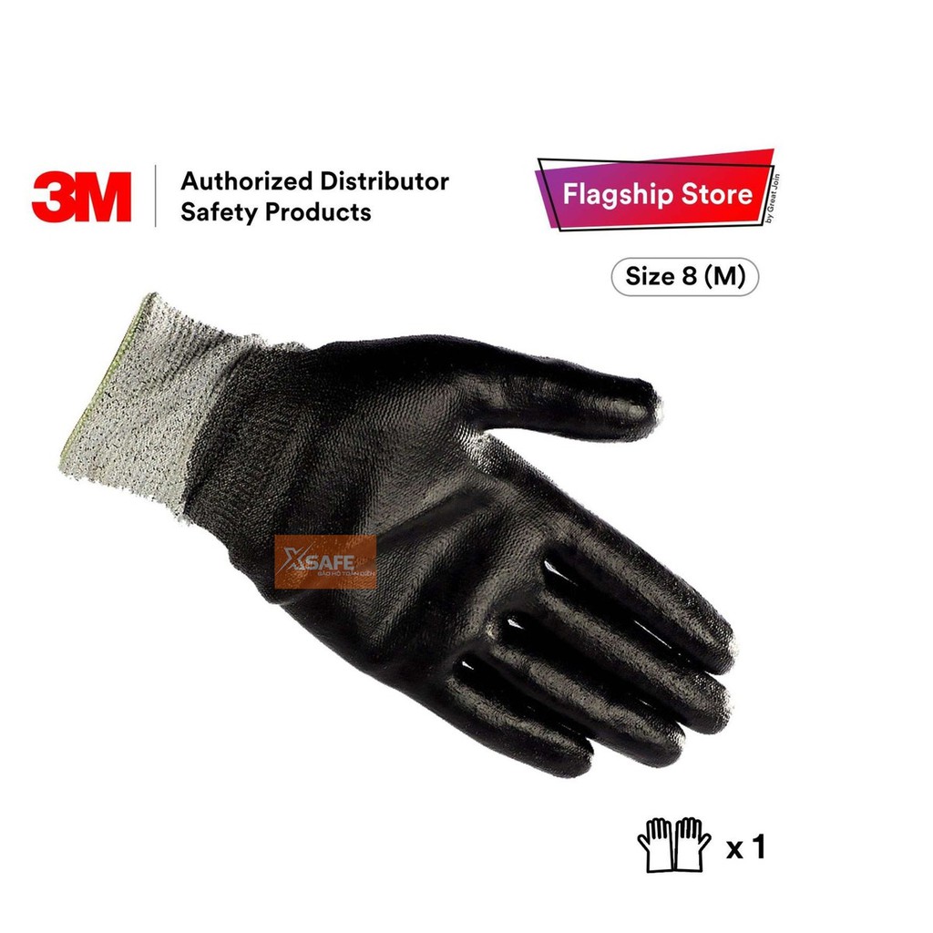 Găng tay bảo hộ lao động 3M cấp độ 1 bảo hộ an toàn tiêu chuẩn EN388:4131 - Sản phẩm chính hãng 3M