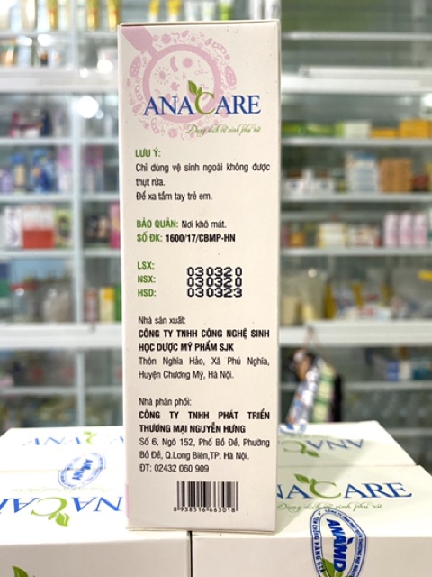 Dung dịch vệ sinh phụ nữ lá trầu không ANACARE