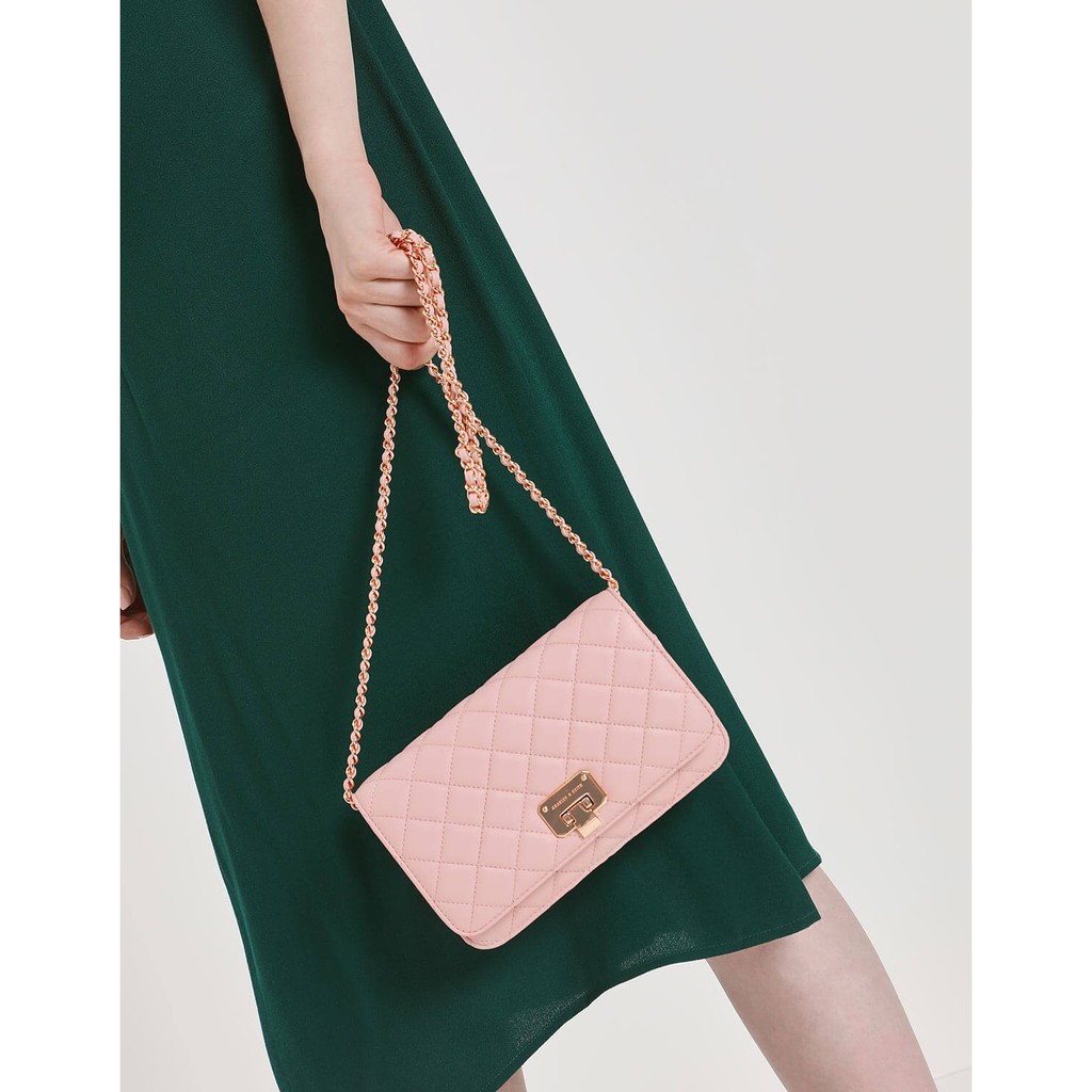 Túi xách CNK màu hồng CK011