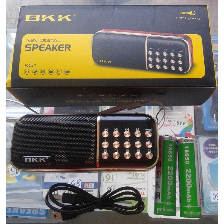 Loa Đài Radio BKK K51 ⚡FREE SHIP⚡ Dùng Để Nghe Đài , Nghe Nhạc , Nghe Kinh Phật . Có Đèn Pin Cực Sáng