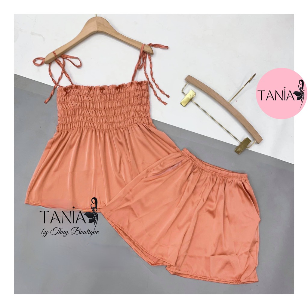 Đồ Ngủ Mặc Nhà 2 Dây Nhún Quần Đùi Gợi Cảm Ngực Sexy TANIA 2450 | BigBuy360 - bigbuy360.vn