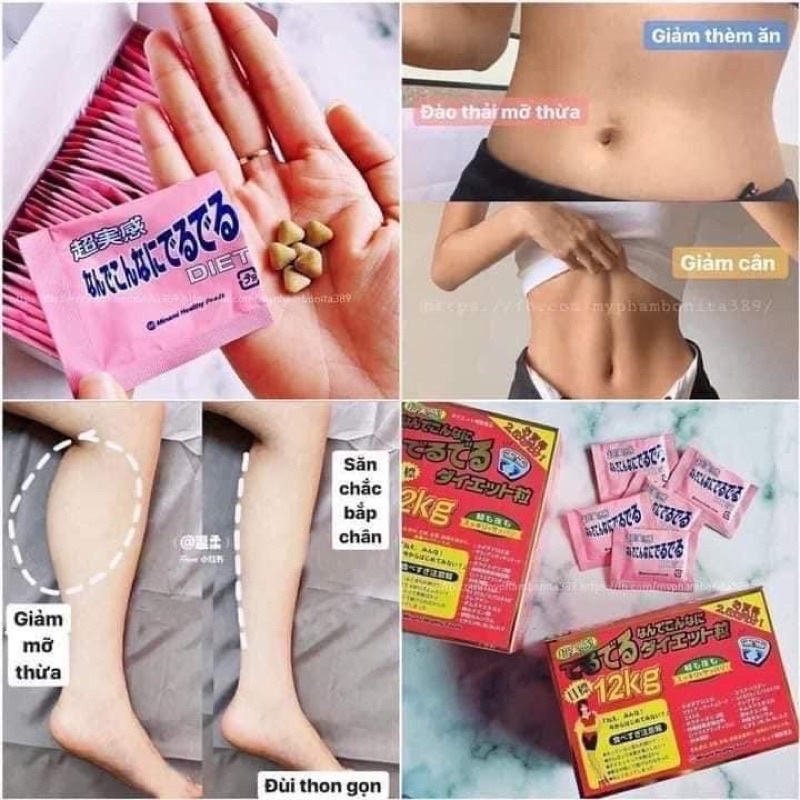 Viên uống giảm cân 12kg Kendai Eat Diet 75 gói chính hãng Nhật Bản