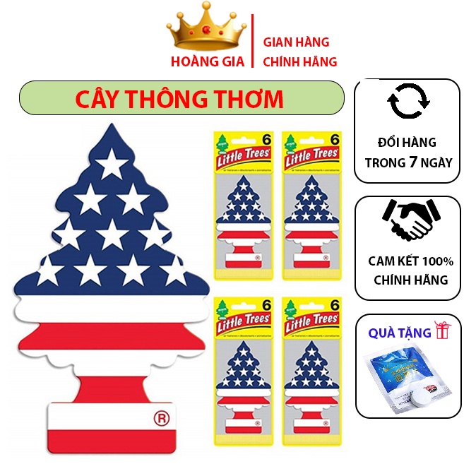 Cây Thông Thơm - Cây Thông Thơm Little Trees - Treo Xe Ô Tô, Tủ Quần Áo Khử Mùi Hiệu Quả - Thay Thế Nước Hoa Ô Tô