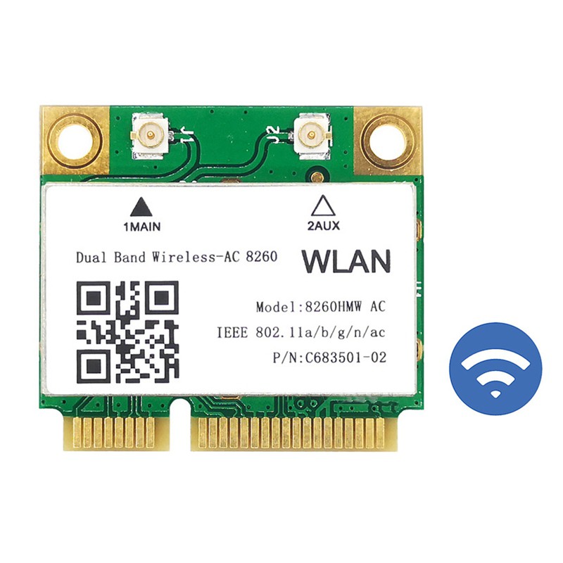 1200Mbps Network Card 8260Hmw Ac 2.4G+5G Mini Pci-E Card 4.2 Bluetooth Wifi Card 802.11Ac 867Mbps for Laptop/Computers | BigBuy360 - bigbuy360.vn