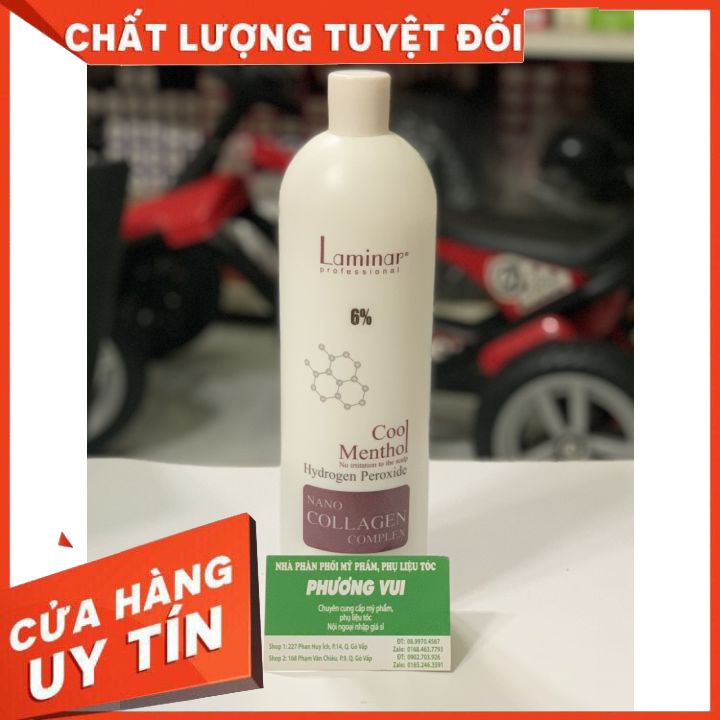 Oxy trợ nhuộm tóc LAMINAR 1000ml 3%-6%-9%-12% Collagen không kích ứng da đầu -không rat da đầu có mùi thơm