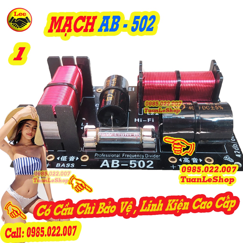02 MẠCH PHÂN TẦN 2 ĐƯỜNG TIẾNG AB – 520 –  GIÁ 1 CẶP MACH HAI LOA CAO CẤP AB502 - MẠCH LOA - MẠCH FULL BASS 30