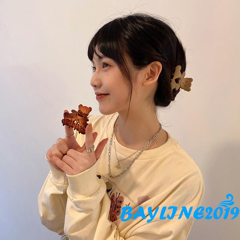 BAY-Kẹp bắt cá mập thiết kế rỗng chống trượt hình trái tim hoạt hình sáng tạo cho nữ