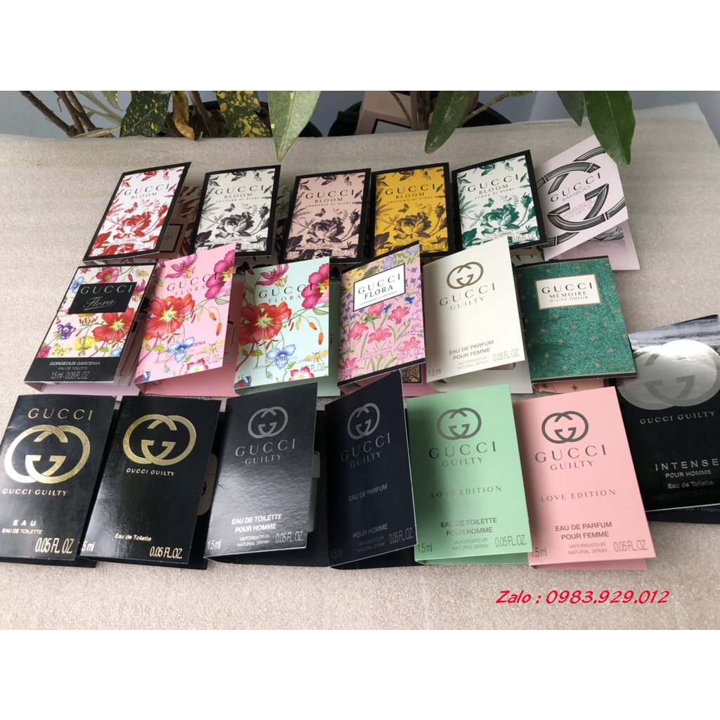 Tổng hợp mẫu thử nước hoa Gucci các mùi