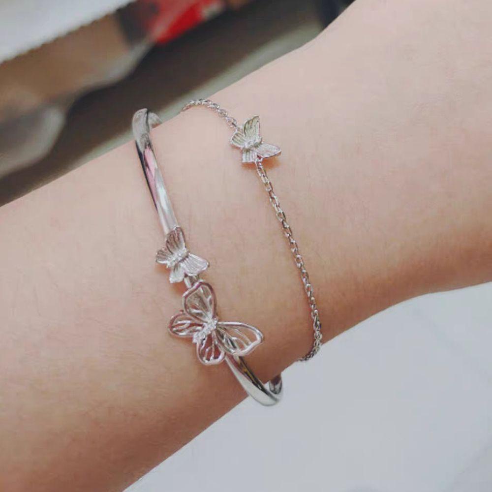 Vòng Tay VANES1 Hai Lớp Mặt Hình Bướm Thời Trang Cổ Điển Cho Nữ