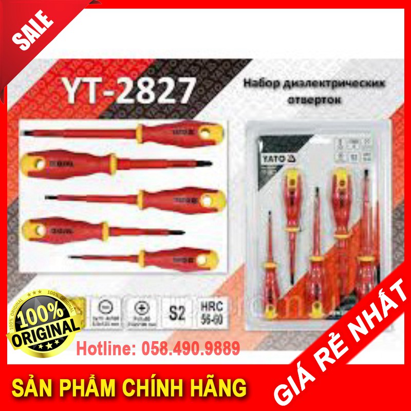 Bộ tua vít cách điện tổng hợp 5 chi tiết Yato YT-2827 - Sản phẩm chính hãng Yato Ba Lan