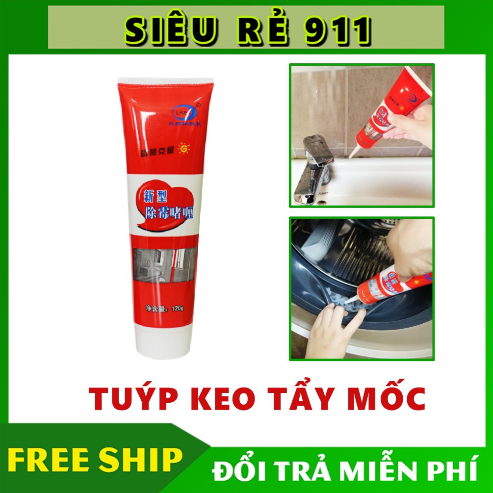 Tuýp keo tẩy nấm mốc - Loại bỏ hoàn toàn nấm mốc không ăn mòn