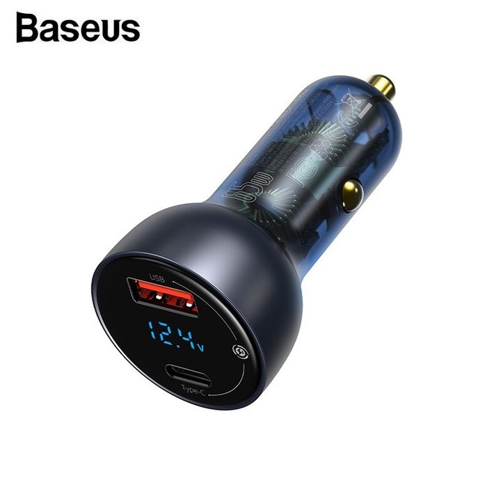 Tẩu sạc nhanh đa năng tích hợp Type-C và USB thương hiệu Baseus CCKX-C0A - Hàng Nhập Khẩu Chính Hãng