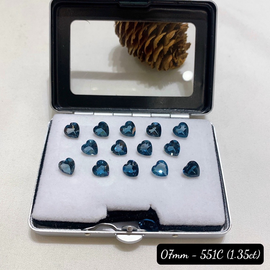 Mặt Đá Topaz London Hình Trái Tim Cực Đẹp