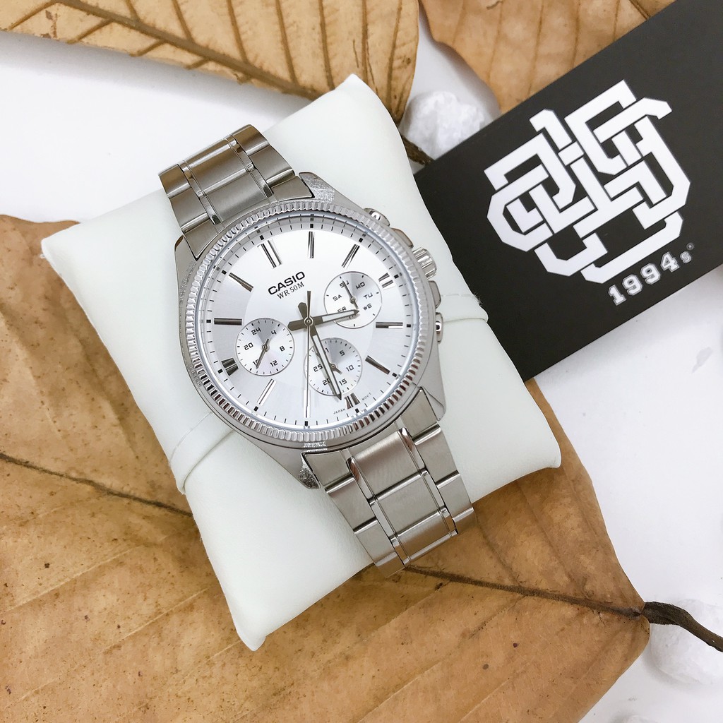 Đồng hồ nam Casio MTP-1375 / MTP-1375D-7A dây thép chính hãng