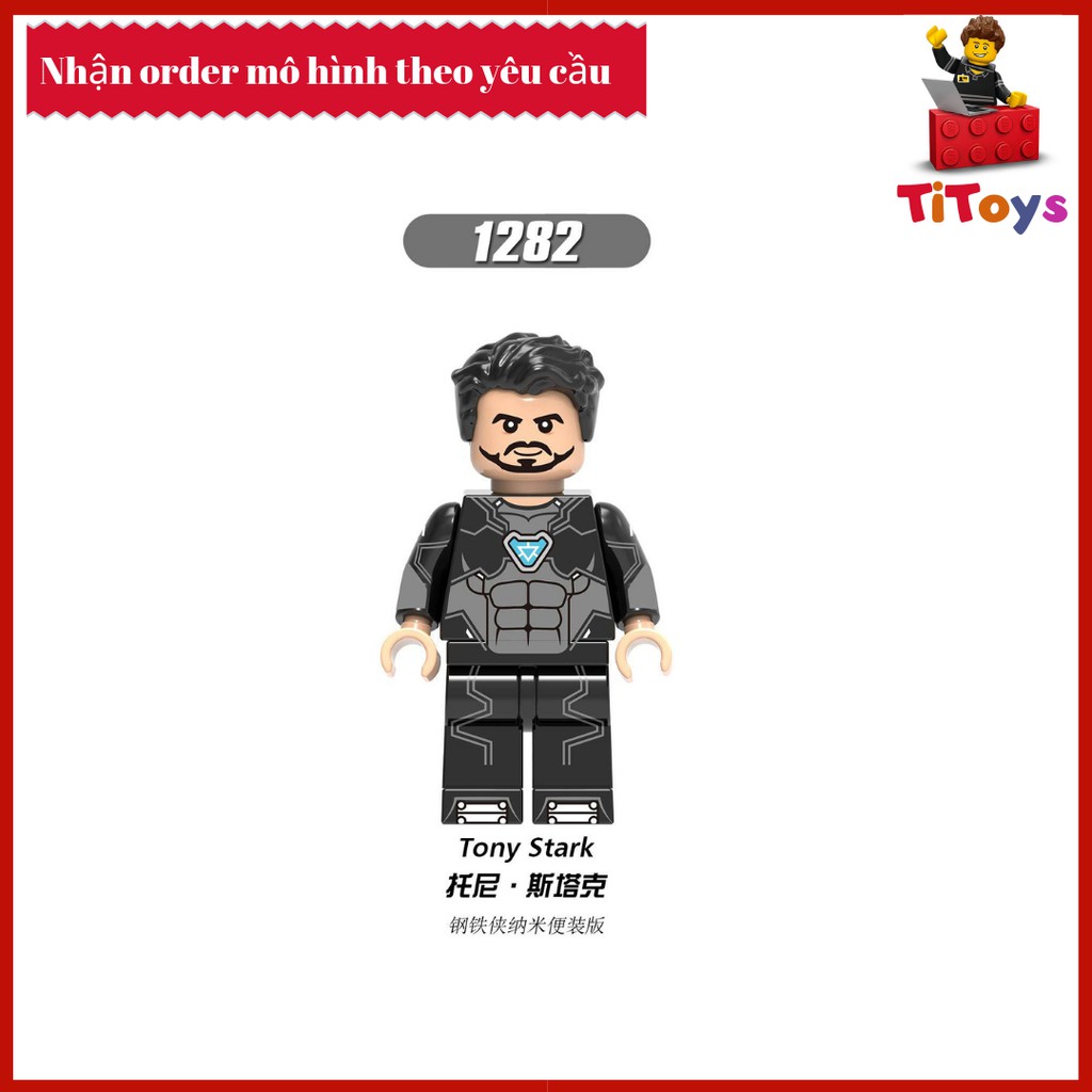 Minifigures Nhân vật siêu anh hùng End Game Captain America Thor Tony Stark Valkyrie -   Đồ chơi Lắp ghép Xếp hình X0260