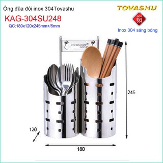 Ống đũa Tovashu KAG-304SU248, ống đựng đũa nhà bếp Inox dập khuôn SUS304 Nhật cao cấp