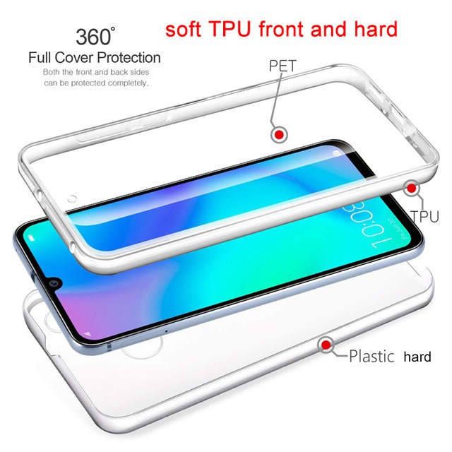 ốp điện thoại Silicone Trong Suốt 360 Độ Cho Huawei Y9 Prime Y7 Y6 Pro Y5 2019 2018 Y9Prime Y7Pro Y6 Pro