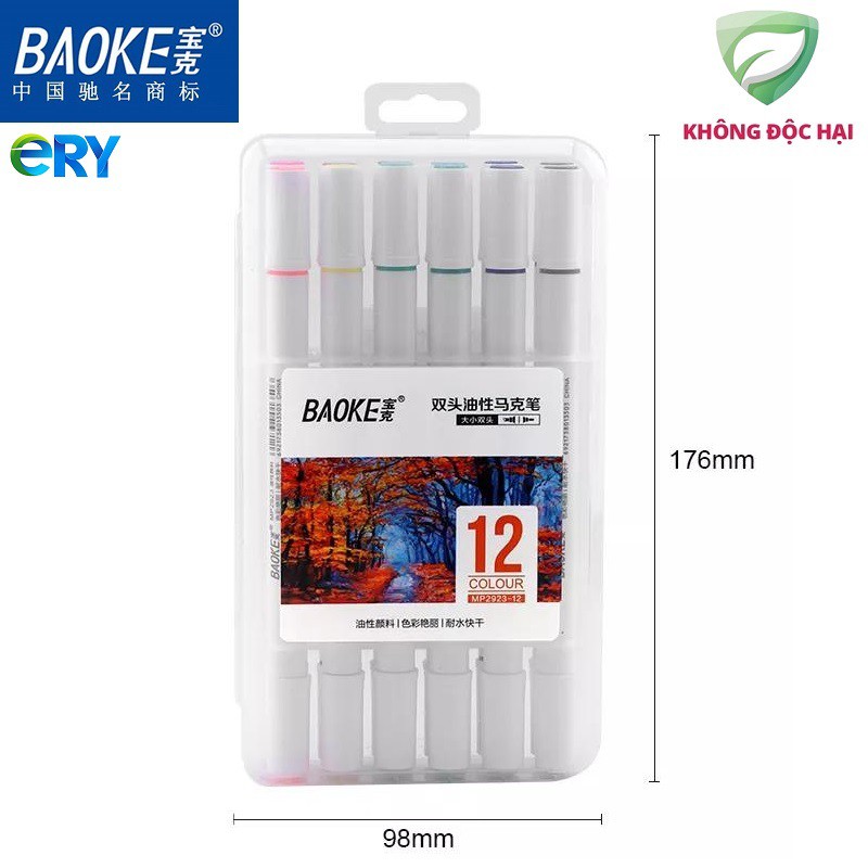 [Ship hỏa tốc] Art Marker - Hộp bút lông màu hai đầu Baoke | MP2923 ByLy Store