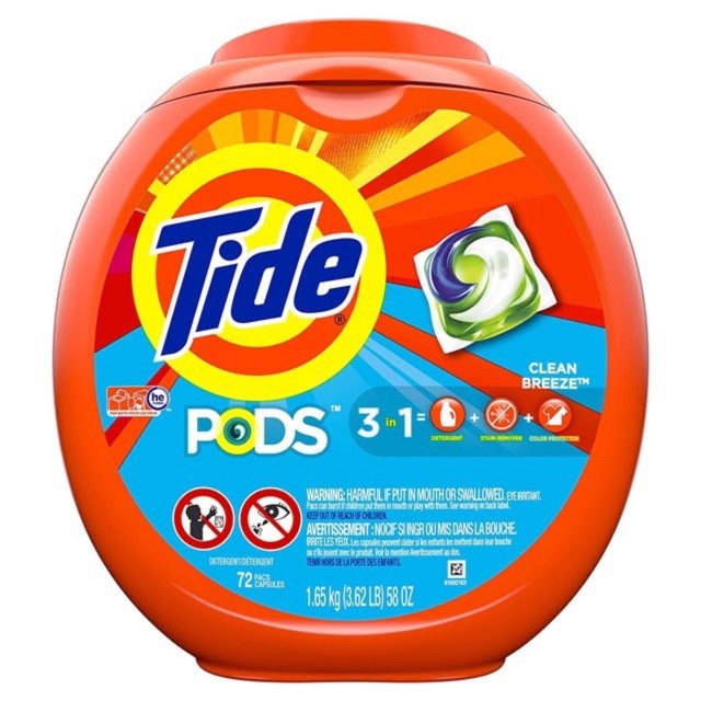 Hộp viên giặt Tide Pods của Mỹ ( 72 viên )