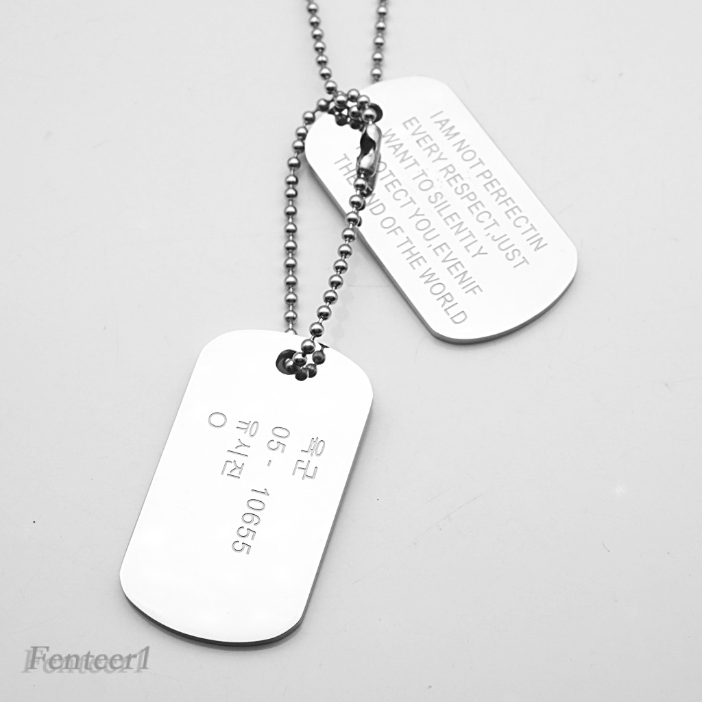 [FENTEER1] Descendant of the Sun Song Joong Ki Korean Army Card Pendant Necklace