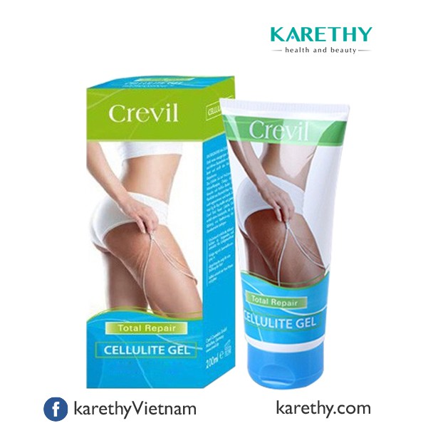 CREVIL TOTAL REPAIR CELLULITE GEL: Gel Tan Mỡ, Giảm Béo (200ml)