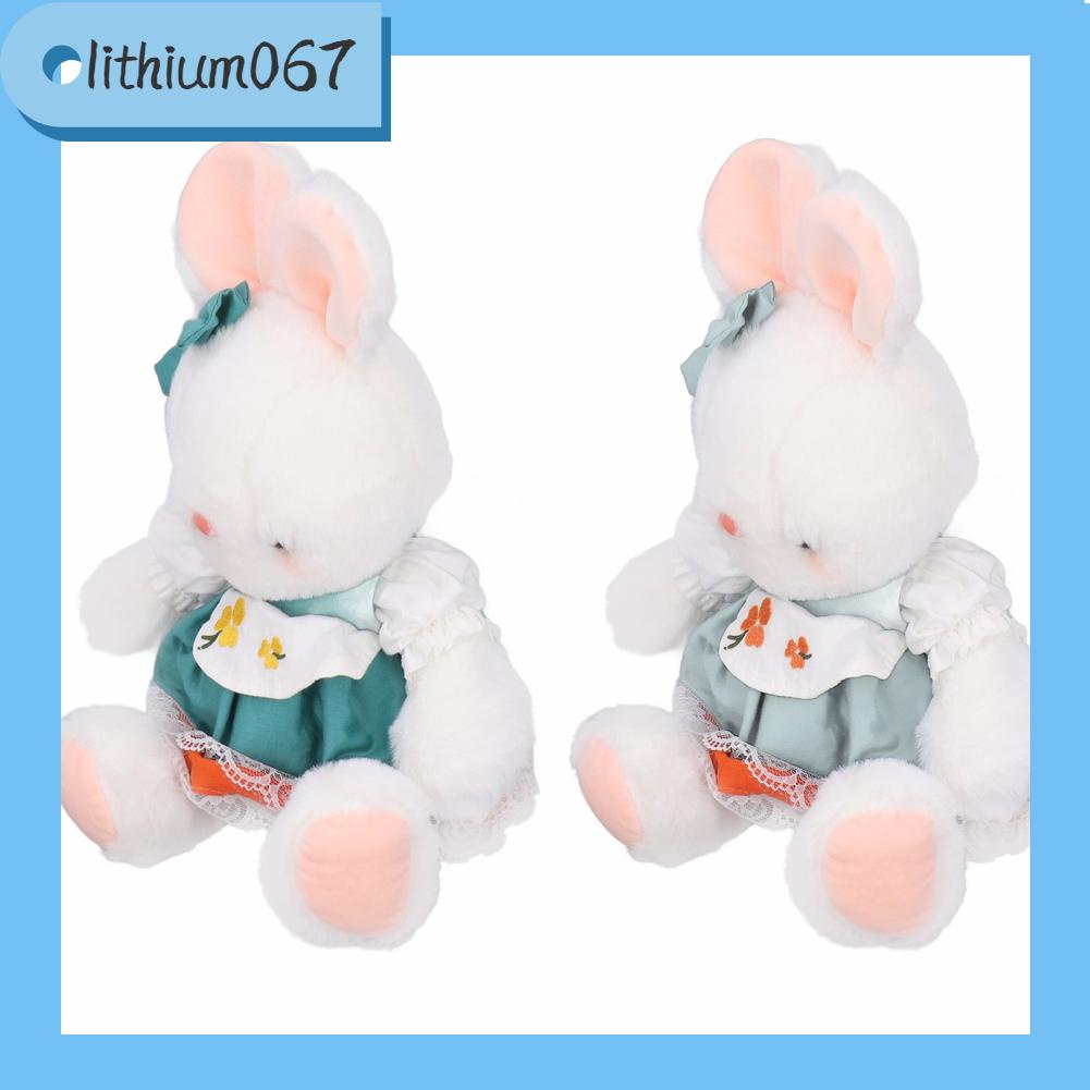 Lithium067 Lithium067 Đồ chơi thỏ sang trọng Mềm mại thân thiện với da có thể giặt được Trẻ em dễ thương Quà tặng thú nhồi bông cho bé trai Cô gái