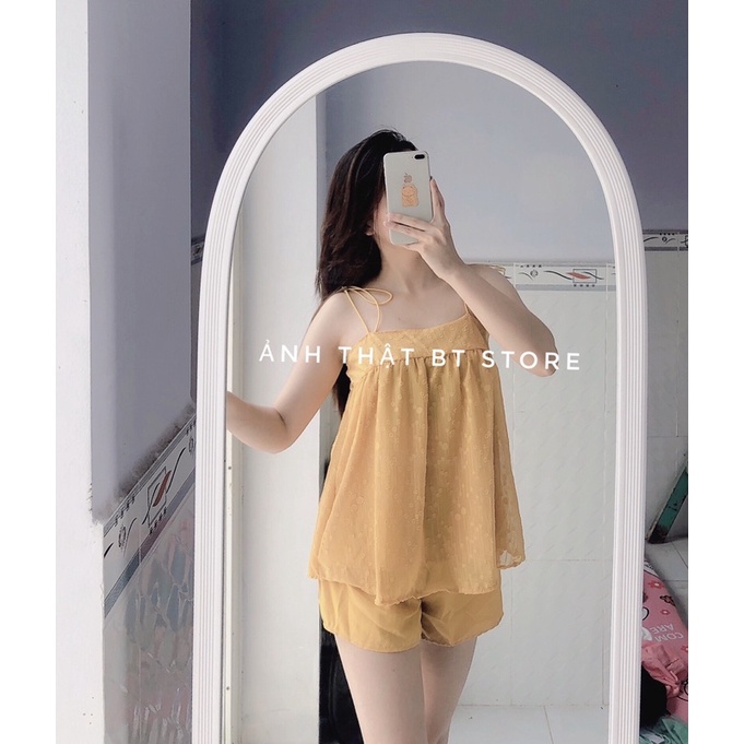 Set bộ voan hoa 2s đủ màu siêu xinh