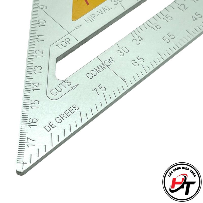 Thước ke góc vuông nhôm đúc eke tam giác đo góc đa năng 45 độ MAYA 7&quot; và 12&quot; TTG-N-MAYA