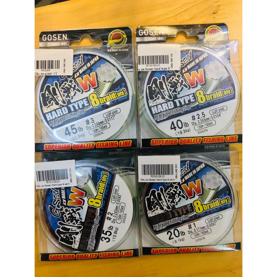 Dây PE Gosen Hard Type 8x - PE Gosen Hard Type 8x