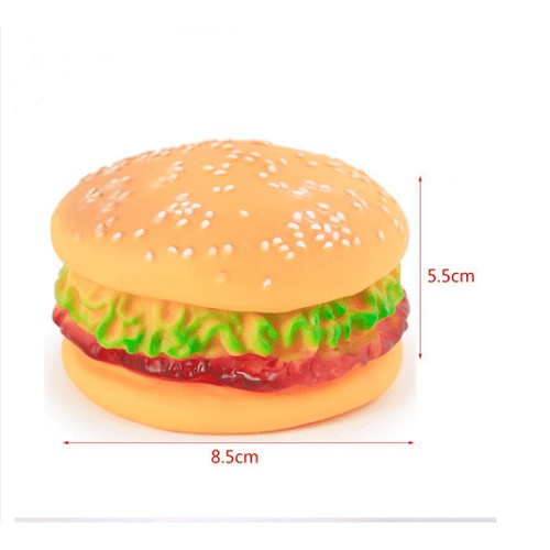 ĐỒ CHƠI HAMBURGER CAO SU CHO CHÓ MÈO