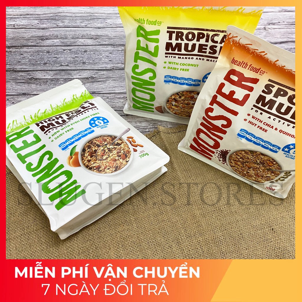 NGŨ CỐC YẾN MẠCH MONSTER ÚC 700G ( Hàng mới )