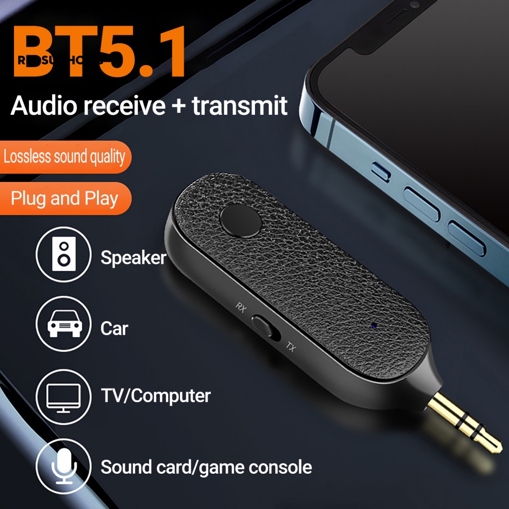 Usb Nhận Tín Hiệu Bluetooth Không Dây 5.1 3.5mm Mini 2 Trong 1 Tiện Dụng
