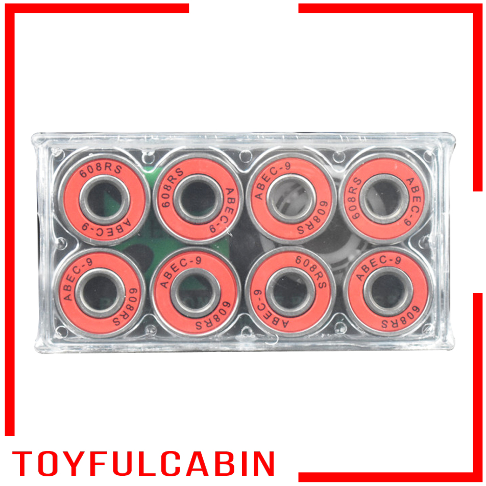 [TOYFULCABIN]8Pcs Silence Skateboard Bearings Skates Roller Sealed Wheels Repair