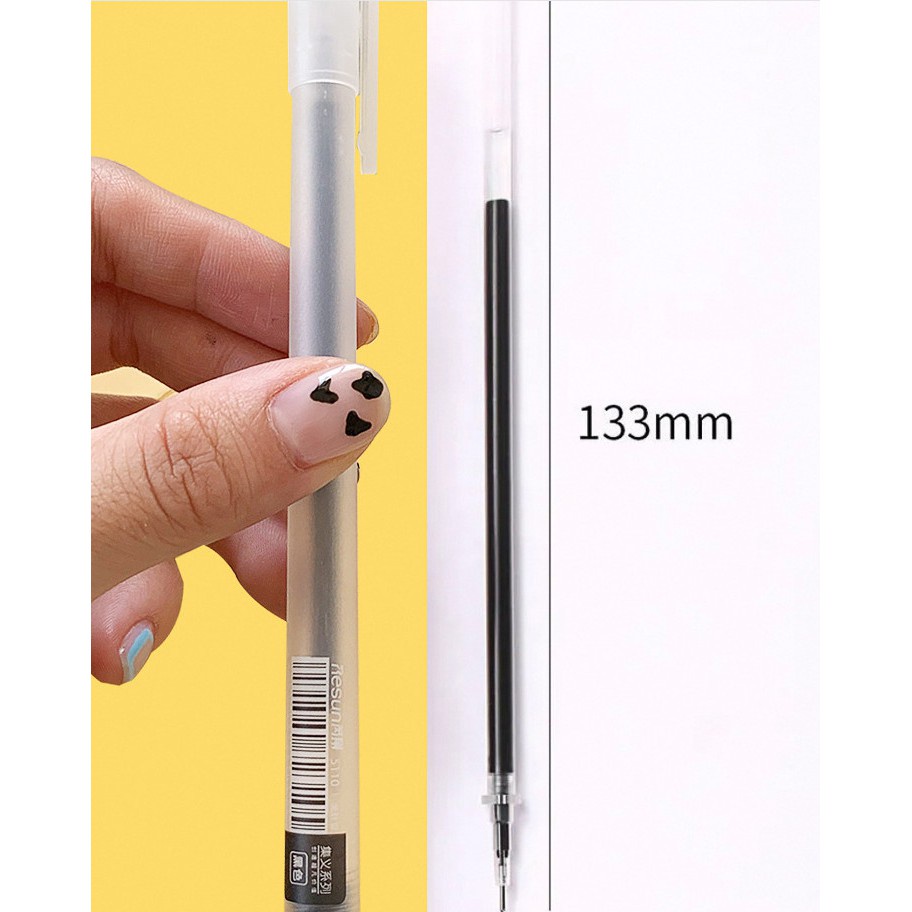Bút gel basic RESUN mờ gió không đánh dấu, khô nhanh, mực đen liên tục 0.5mm ký học sinh văn phòng trơn tru B1 B3
