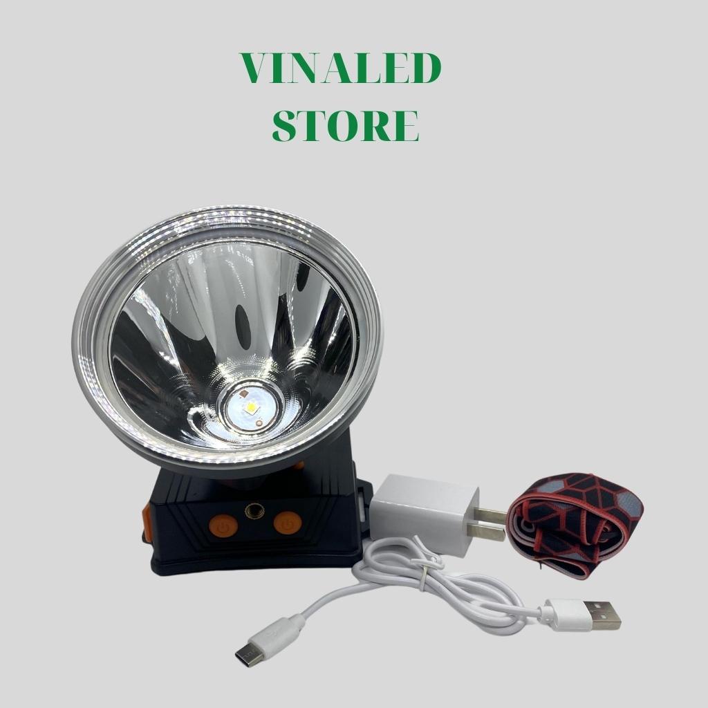 Đèn pin đội đầu siêu sáng hàng Thái Lan ST 381 có tích hợp cổng ra USB và bảng hiển thị pin chóa đèn 10cm