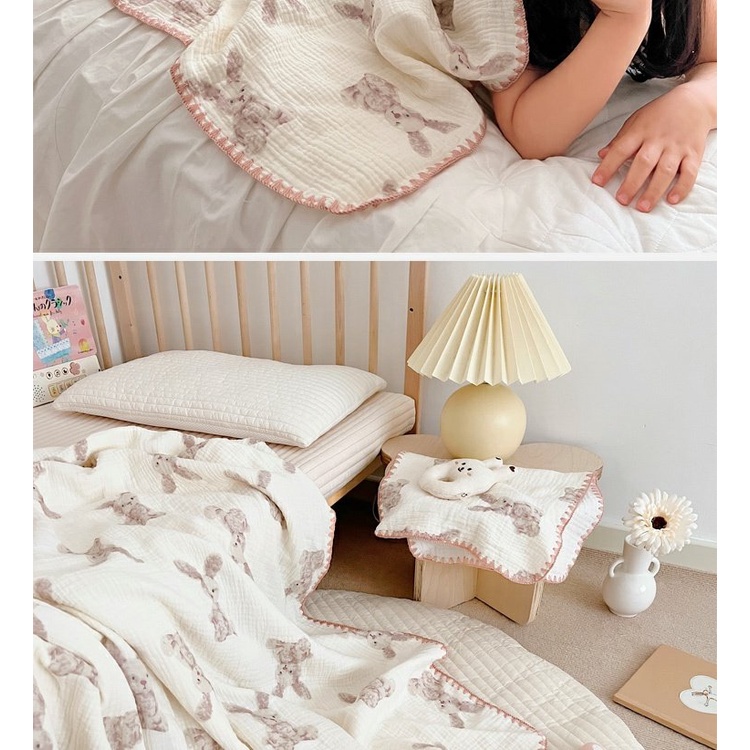 Chăn đắp sơ sinh cho bé Cao cấp xuất HÀN (chất cotton phù hợp đắp mùa hè xuân thu