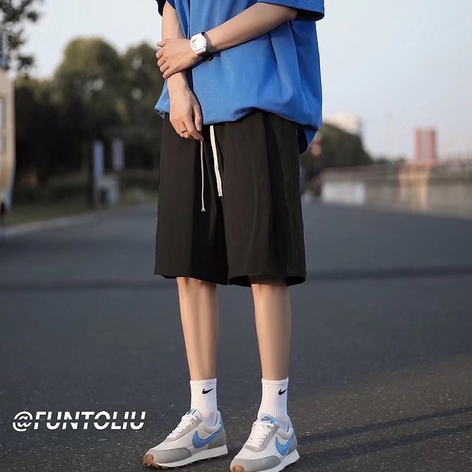 Quần ngắn ống rộng Phong Cách Hàn Quốc Dành Cho Nam