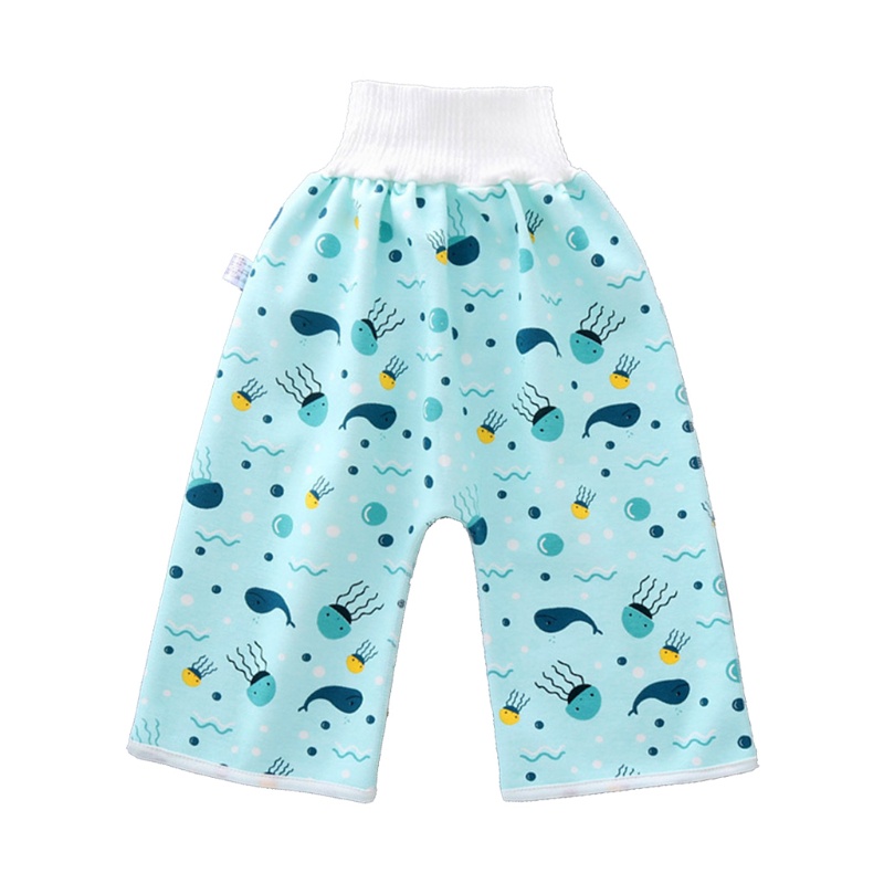 Quần Tã Dạng Váy Ngắn 2 Trong 1 Bằng Cotton Chống Nước Giặt Được Thoải Mái Cho Trẻ Em