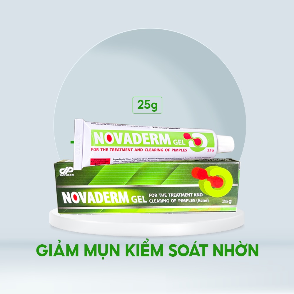 Gel Chấm Mụn Trứng Cá, Kiểm Soát Nhờn Novaderm - Danpharm tuýp 25g Polipharm