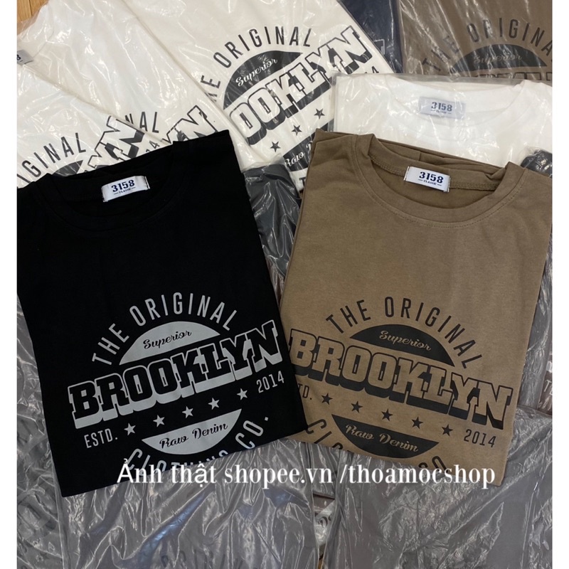 Áo thun chữ BROOKLYN - thun 3158