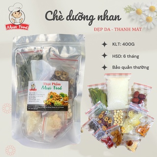 COMBO 400gr Nguyên Liệu Nấu Chè DƯỠNG NHAN (CHÈ TUYẾT YẾN ) (11 món như hình) | Maxifood