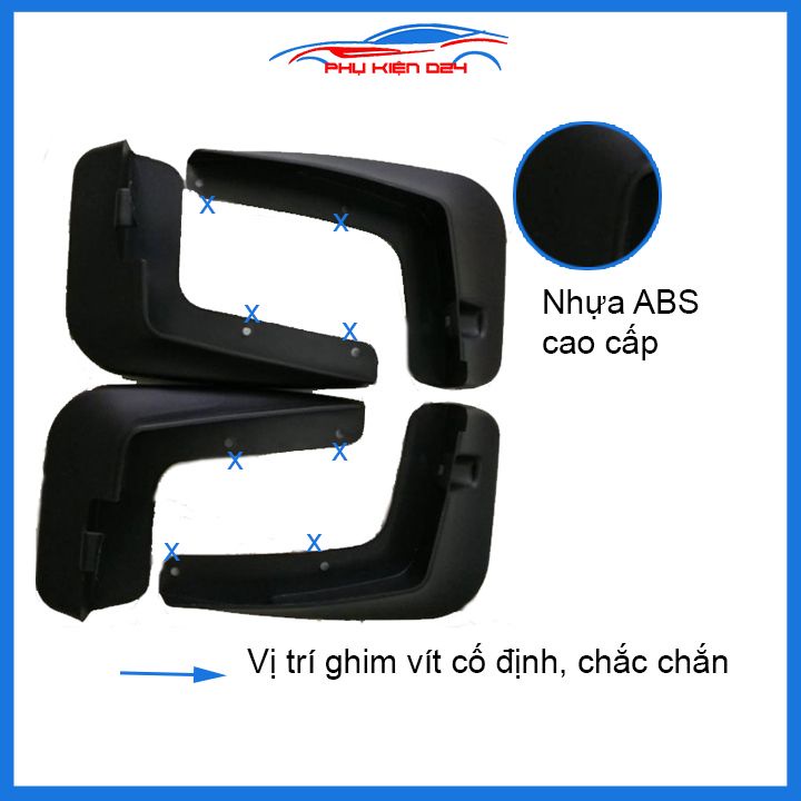 Bộ 4 chắn bùn chuẩn cho xe Vios 2014-2015-2016-2017-2018