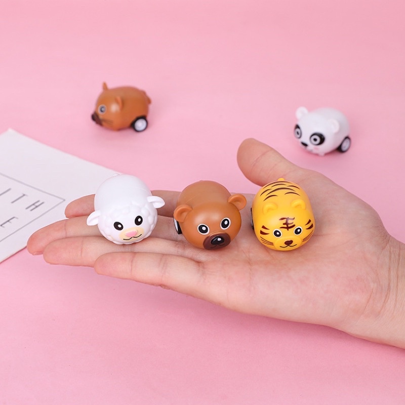 [ Rẻ Vô Địch ] Đồ Chơi Trẻ Em Xe Chạy Cót Mini Hình Thú Dễ Thương, Có 6 Mẫu Các Con Thú Quen Thuộc Cho Bé Chơi.